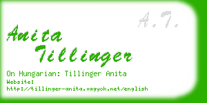 anita tillinger business card